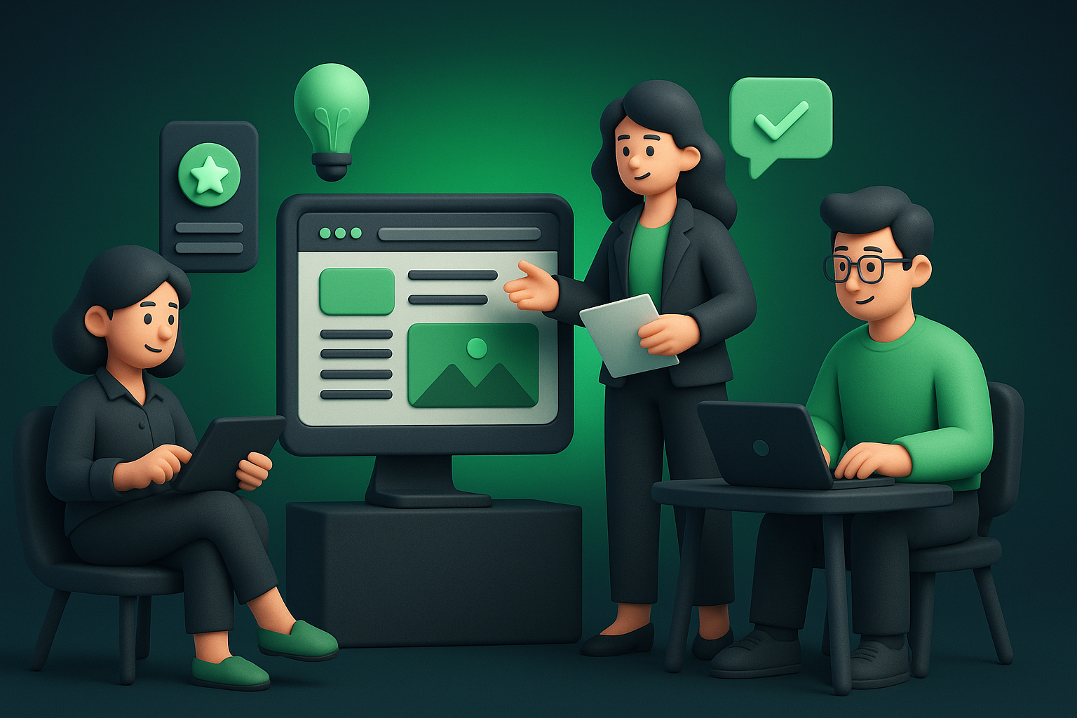 Digital agencies illustration Digital agencies illustration