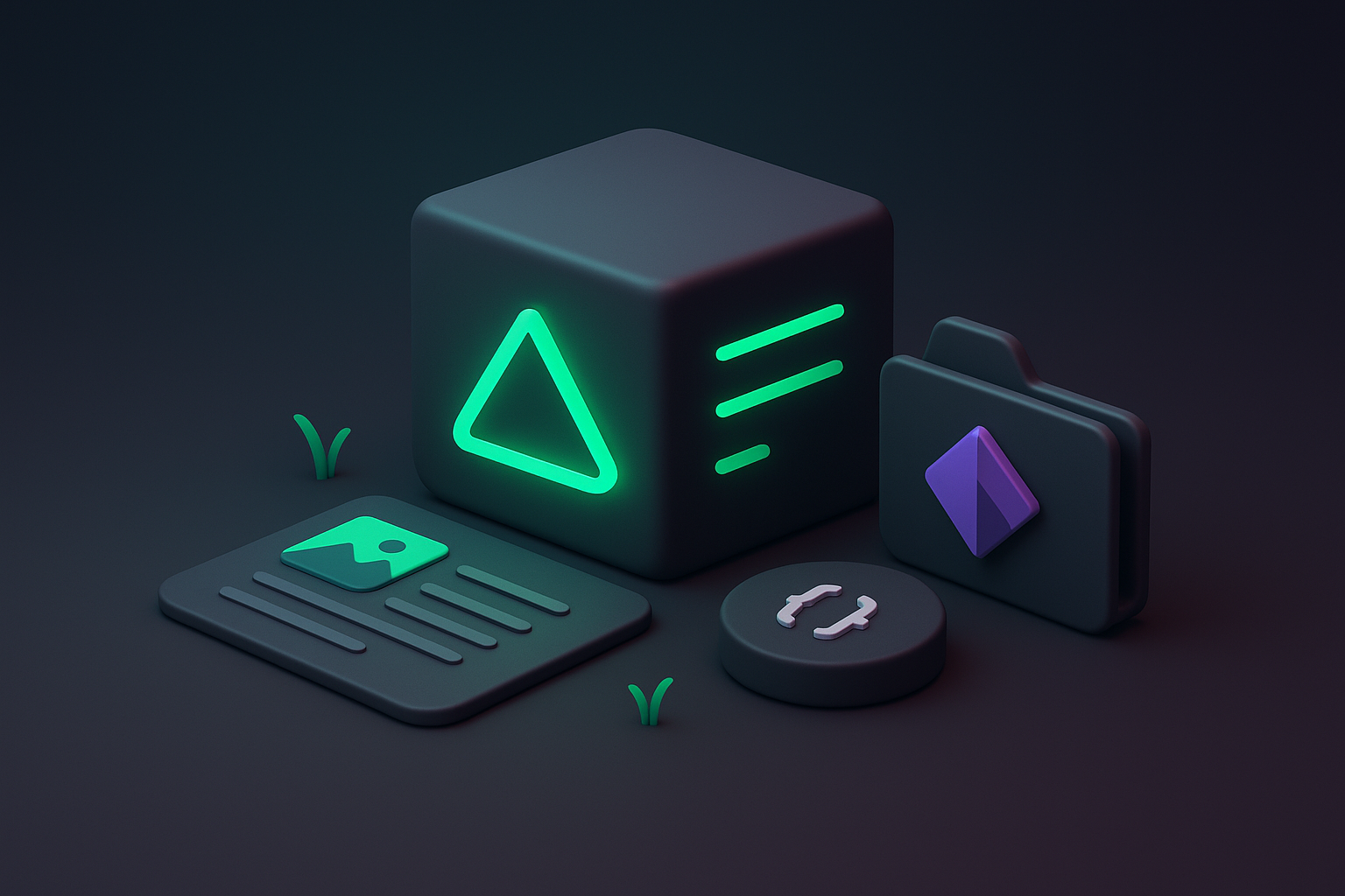 Nuxt.js and Strapi content platform illustration